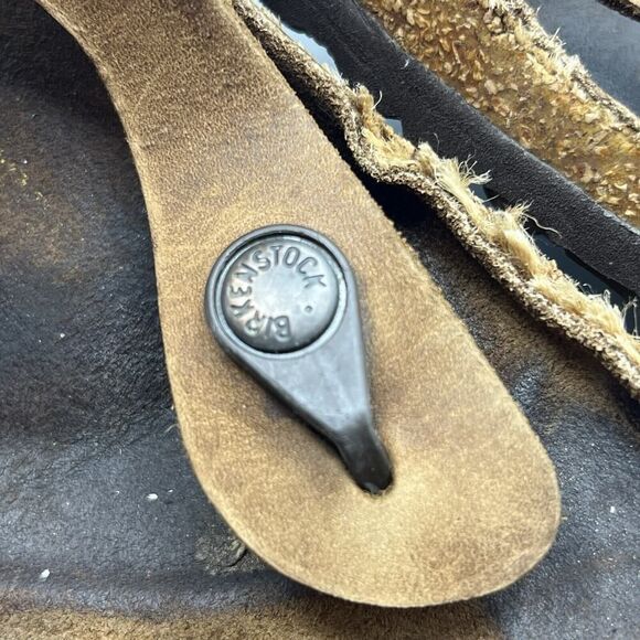 Birkenstock Gizeh Thongs Womens Size 5 R 36 Bronze Brown Germany Made Flat Shoes - Picture 12 of 12